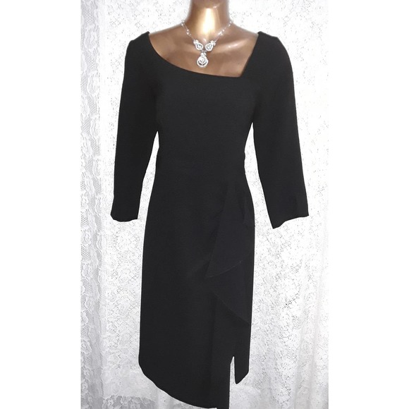 NWT Nanette Lepore Asymmetrical CAN CAN Side Ruffle Midi Dress MSRP $378 - Picture 9 of 9